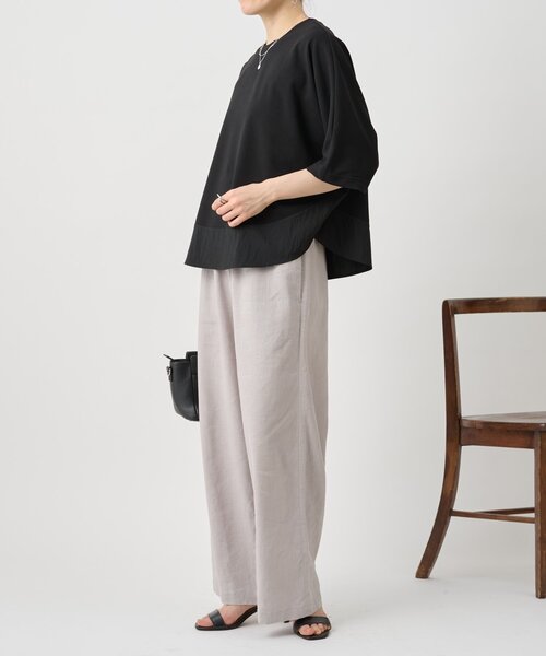 BEARDSLEY（ビアズリー）の「ラウンドヘムドルマンカットソー（Tシャツ/カットソー・レディース・ブラック/ホワイト・FREE）」の11枚目の写真