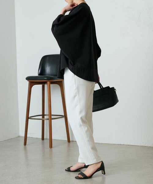 BEARDSLEY（ビアズリー）の「ラウンドヘムドルマンカットソー（Tシャツ/カットソー・レディース・ブラック/ホワイト・FREE）」の16枚目の写真