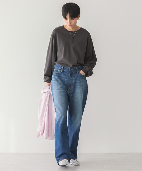 AMERICAN HOLIC(アメリカンホリック)の「【WEB限定】袖ボリュームカットプルオーバー(Tシャツ/カットソー・レディース・ライトベージュ/チャコールグレー/オフホワイト/グリーン・M/L)」の21枚目の写真