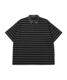 MASAT（マサット）の「P. Vintage Stripe Rugby Short Sleeve Shirt _ Dark Gray（ポロシャツ）」