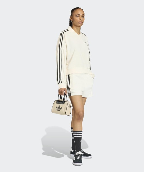 adidas(アディダス)の「テリー タオル Vネック 長袖ポロシャツ / アディダスオリジナルス adidas Originals(ポロシャツ・レディース・ホワイト・XX-LARGE/LARGE/MEDIUM/SMALL/X-LARGE)」の5枚目の写真