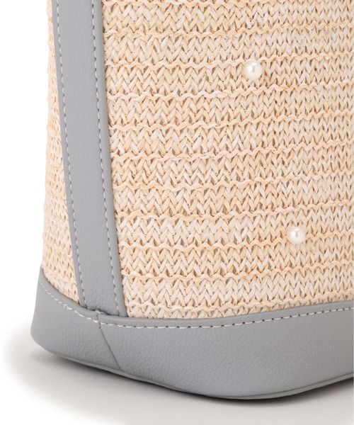 JILL by JILL STUART(ジルバイジルスチュアート)の「パールトッピングバスケット(トートバッグ・レディース・ピンク/ホワイト/ブルー・FREE)」の13枚目の写真
