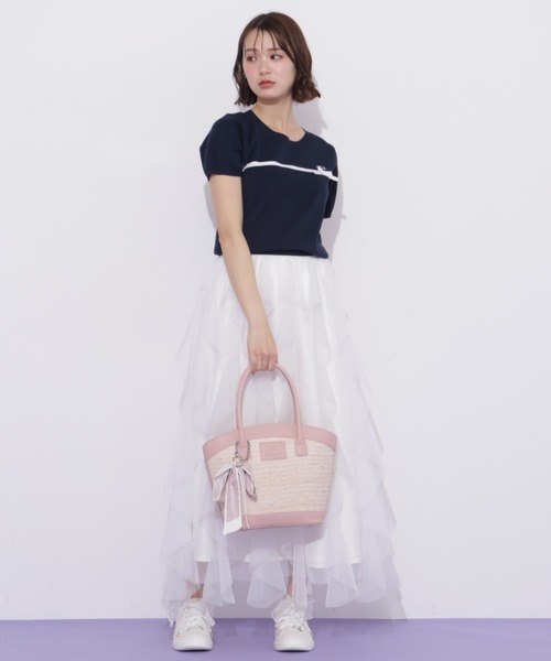 JILL by JILL STUART(ジルバイジルスチュアート)の「パールトッピングバスケット(トートバッグ・レディース・ピンク/ホワイト/ブルー・FREE)」の18枚目の写真