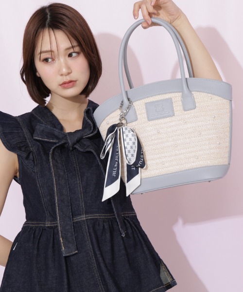 JILL by JILL STUART(ジルバイジルスチュアート)の「パールトッピングバスケット(トートバッグ・レディース・ピンク/ホワイト/ブルー・FREE)」の21枚目の写真