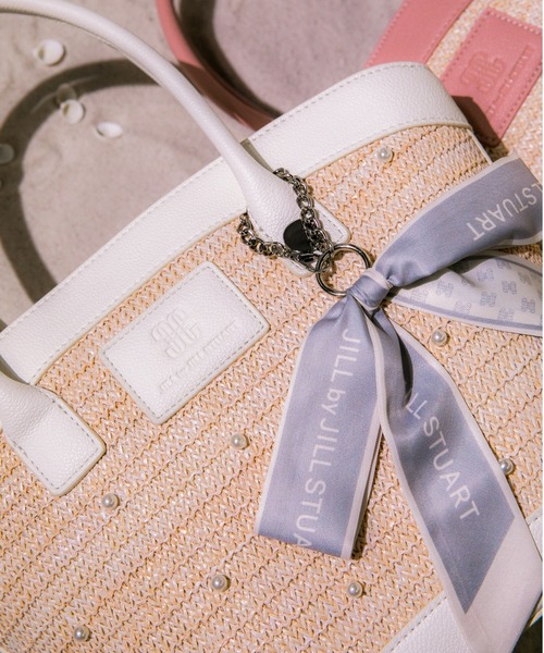 JILL by JILL STUART(ジルバイジルスチュアート)の「パールトッピングバスケット(トートバッグ・レディース・ピンク/ホワイト/ブルー・FREE)」の4枚目の写真