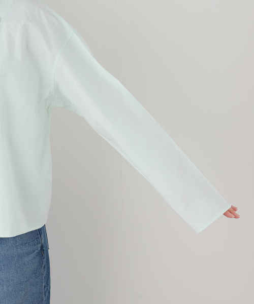 SEEALL（シーオール）の「SEEALL ASYMMETRIC POCKET TOP SAW63 TP302：シャツ（シャツ/ブラウス・レディース・グリーン・38）」の8枚目の写真