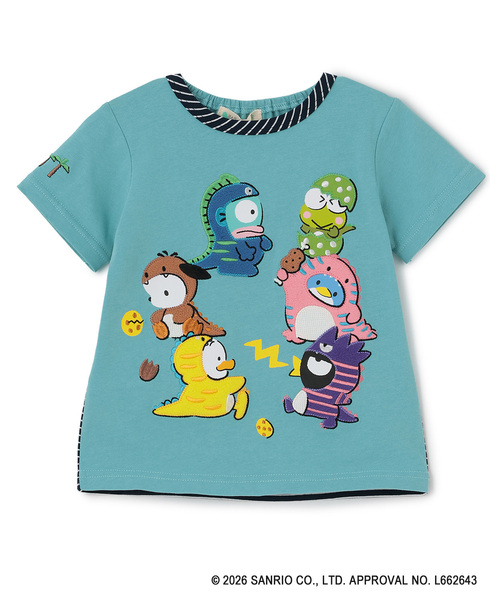 baby cheer（ベイビーチアー）の「【はぴだんぶい】恐竜Tシャツ（Tシャツ/カットソー・キッズ・ライトベージュ/ブルー・80ｃｍ/90cm/100cm/110cm/120cm）」の2枚目の写真