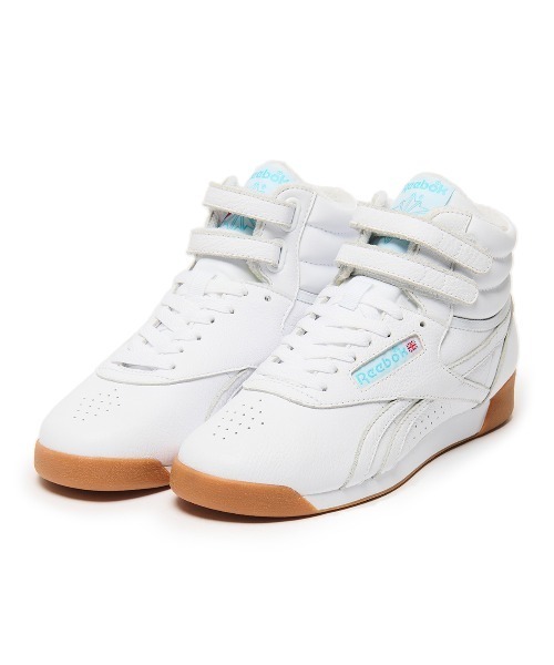 Reebok(リーボック)の「REEBOK F/S HI(リーボック フリースタイル ハイ)(スニーカー・レディース・ホワイト系・23cm/23.5cm/24cm/24.5cm/25cm)」の1枚目の写真