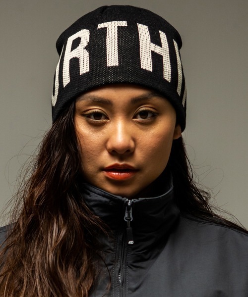 430(フォーサーティ)の「mko13560- LOGO BEANIE ニット帽(26-109)(ニットキャップ/ビーニー・メンズ・ブラック・FREE)」の1枚目の写真