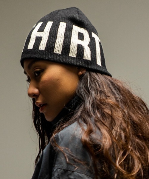 430(フォーサーティ)の「mko13560- LOGO BEANIE ニット帽(26-109)(ニットキャップ/ビーニー・メンズ・ブラック・FREE)」の2枚目の写真