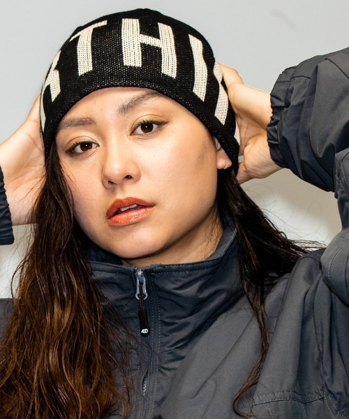 430(フォーサーティ)の「mko13560- LOGO BEANIE ニット帽(26-109)(ニットキャップ/ビーニー・メンズ・ブラック・FREE)」の6枚目の写真