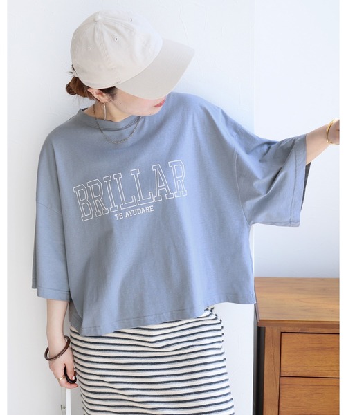 reca（レカ）の「ロゴプリントカットソー（Tシャツ/カットソー・レディース・オフホワイト/ブラック/ブルー系その他・M）」の3枚目の写真