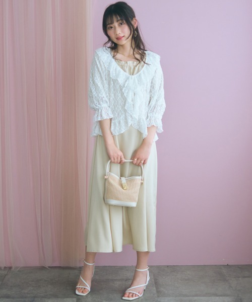 marun(マルン)の「<大きいサイズ>レースショートボレロ marun(カーディガン/ボレロ・レディース・ブラック/オフホワイト・L/LL/3L/4L/5L)」の20枚目の写真
