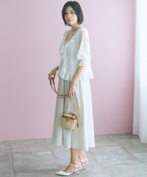 marun(マルン)の「<大きいサイズ>レースショートボレロ marun(カーディガン/ボレロ・レディース・ブラック/オフホワイト・L/LL/3L/4L/5L)」の22枚目の写真