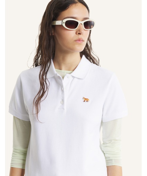 Maison Kitsune(メゾンキツネ)の「BABY FOX REGULAR POLO(ポロシャツ・レディース・ブラック/ホワイト・L/S/XS/M)」の1枚目の写真