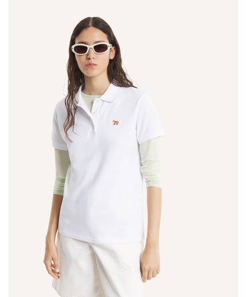 Maison Kitsune(メゾンキツネ)の「BABY FOX REGULAR POLO(ポロシャツ・レディース・ブラック/ホワイト・L/S/XS/M)」の6枚目の写真
