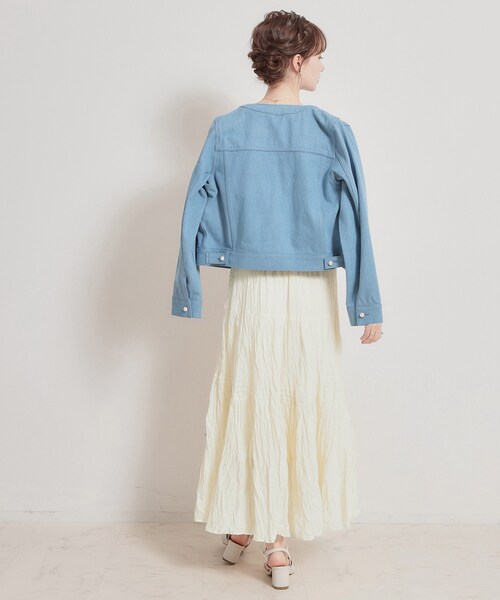 couture brooch(クチュールブローチ)の「綿ローンティアードスカート(スカート・レディース・ホワイト/ブラック・38/40)」の14枚目の写真