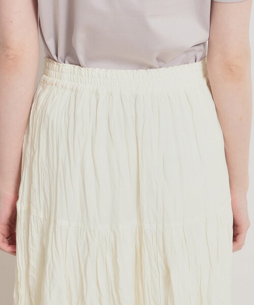 couture brooch(クチュールブローチ)の「綿ローンティアードスカート(スカート・レディース・ホワイト/ブラック・38/40)」の20枚目の写真