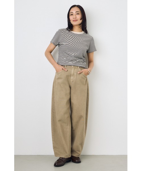 AZUL by moussy(アズールバイマウジー)の「ミニボーダーTシャツ(Tシャツ/カットソー・レディース・ホワイト系その他/ブラウン系その他/ブルー系その他3・SMALL/MEDIUM)」の9枚目の写真