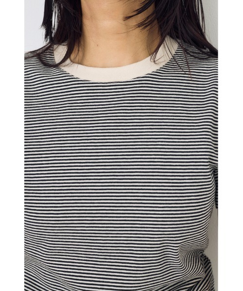 AZUL by moussy(アズールバイマウジー)の「ミニボーダーTシャツ(Tシャツ/カットソー・レディース・ホワイト系その他/ブラウン系その他/ブルー系その他3・SMALL/MEDIUM)」の10枚目の写真