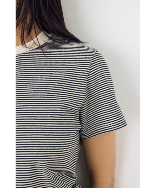 AZUL by moussy(アズールバイマウジー)の「ミニボーダーTシャツ(Tシャツ/カットソー・レディース・ホワイト系その他/ブラウン系その他/ブルー系その他3・SMALL/MEDIUM)」の11枚目の写真