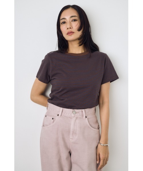 AZUL by moussy(アズールバイマウジー)の「ミニボーダーTシャツ(Tシャツ/カットソー・レディース・ホワイト系その他/ブラウン系その他/ブルー系その他3・SMALL/MEDIUM)」の13枚目の写真