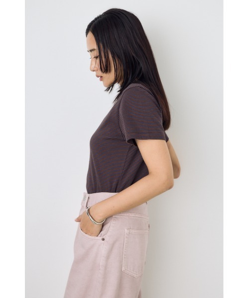 AZUL by moussy(アズールバイマウジー)の「ミニボーダーTシャツ(Tシャツ/カットソー・レディース・ホワイト系その他/ブラウン系その他/ブルー系その他3・SMALL/MEDIUM)」の15枚目の写真