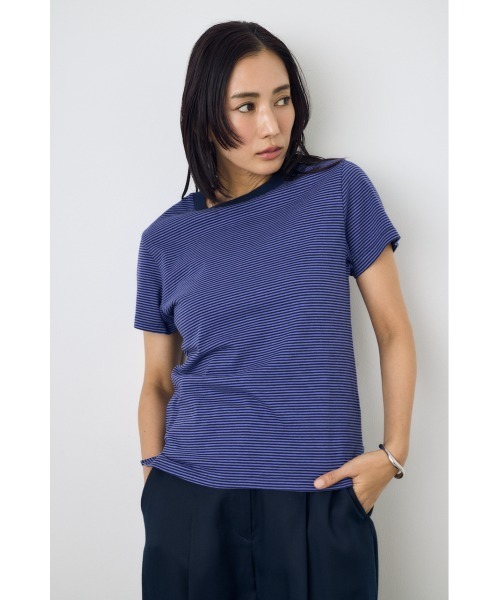 AZUL by moussy(アズールバイマウジー)の「ミニボーダーTシャツ(Tシャツ/カットソー・レディース・ホワイト系その他/ブラウン系その他/ブルー系その他3・SMALL/MEDIUM)」の21枚目の写真