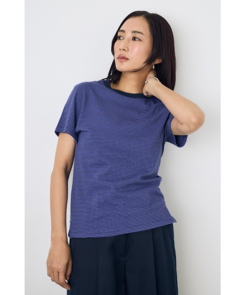 AZUL by moussy(アズールバイマウジー)の「ミニボーダーTシャツ(Tシャツ/カットソー・レディース・ホワイト系その他/ブラウン系その他/ブルー系その他3・SMALL/MEDIUM)」の22枚目の写真