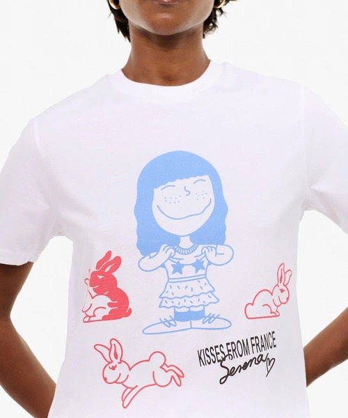 Carne Bollente(カルネボレンテ)の「Bisou Bisou(Tシャツ/カットソー・レディース・ホワイト・X-SMALL)」の1枚目の写真
