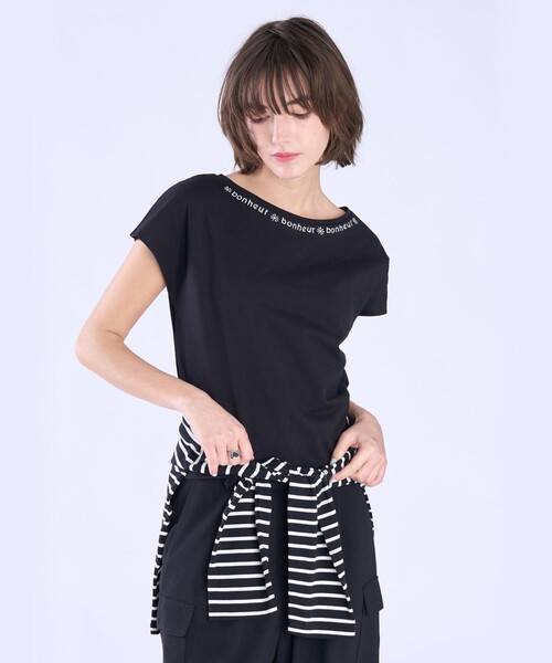 アニエスベー ボートネックトップス　meer. agnes b.｜アニエスベーのTシャツ/カットソー（ボートネック）通販