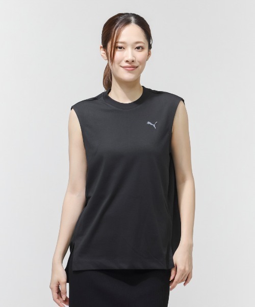 PUMA（プーマ）の「プーマ PUMA ESS ELEVATED MX SL Tシャツ（Tシャツ/カットソー・レディース・ホワイト/ブラック・M/L）」の2枚目の写真