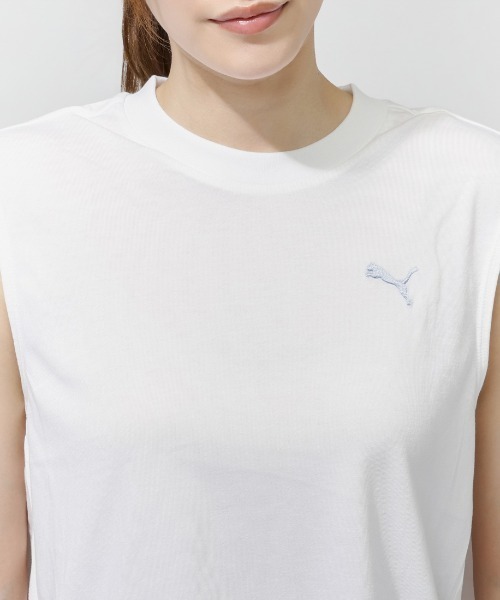PUMA（プーマ）の「プーマ PUMA ESS ELEVATED MX SL Tシャツ（Tシャツ/カットソー・レディース・ホワイト/ブラック・M/L）」の6枚目の写真