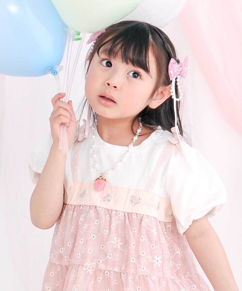 SLAP SLIP（スラップスリップ）の「【スラプリ】花柄シフォンレースリボンワンピース(80~130cm)（ワンピース・キッズ・ピンク系その他/ブルー系その他・90cm/80ｃｍ/130cm/110cm/100cm/120cm）」の4枚目の写真