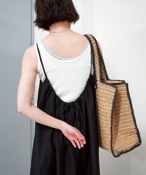 gossara(ゴサラ)の「【大容量BAGが登場!】ペーパーBIGトートBAG(トートバッグ・レディース・ベージュ・FREE)」の6枚目の写真