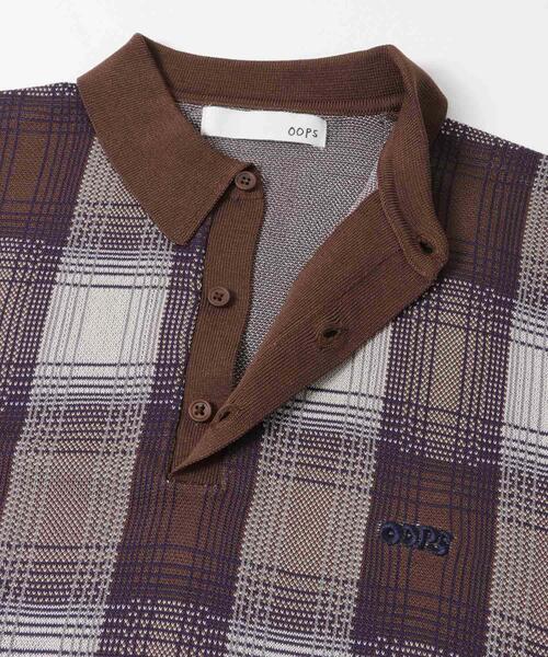 URBAN RESEARCH Sonny Label(アーバンリサーチサニーレーベル)の「OOPS チェックポロニット(ニット/セーター・メンズ・ブラウン系その他/ホワイト系その他・LARGE/X-LARGE/MEDIUM)」の21枚目の写真