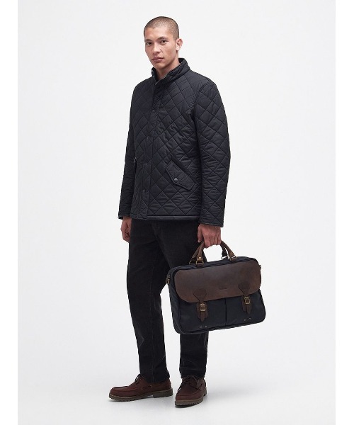 Barbour(バブアー)の「ワックス ブリーフケース(ショルダーバッグ・メンズ・ネイビー/オリーブ・ONE SIZE)」の7枚目の写真