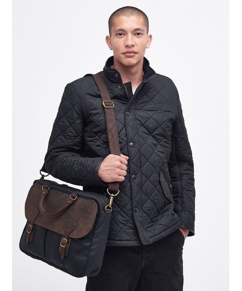 Barbour(バブアー)の「ワックス ブリーフケース(ショルダーバッグ・メンズ・ネイビー/オリーブ・ONE SIZE)」の8枚目の写真