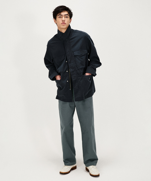 SHIRTER(シャーター)の「COTTON DRILL WIDE CHINO PANTS (SLATE BLUE)(その他パンツ・メンズ・その他・LARGE/MEDIUM/SMALL)」の4枚目の写真