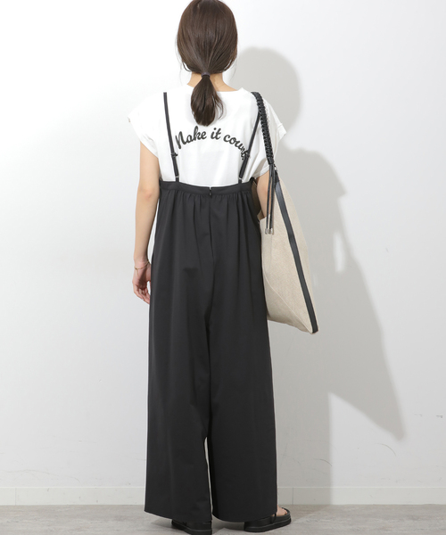 JOURNAL STANDARD relume(ジャーナルスタンダード レリューム)の「ジャージーギャザーサロペット(サロペット/オーバーオール・レディース・ブラック/ブラウン・FREE)」の15枚目の写真