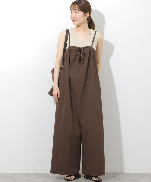 JOURNAL STANDARD relume(ジャーナルスタンダード レリューム)の「ジャージーギャザーサロペット(サロペット/オーバーオール・レディース・ブラック/ブラウン・FREE)」の14枚目の写真