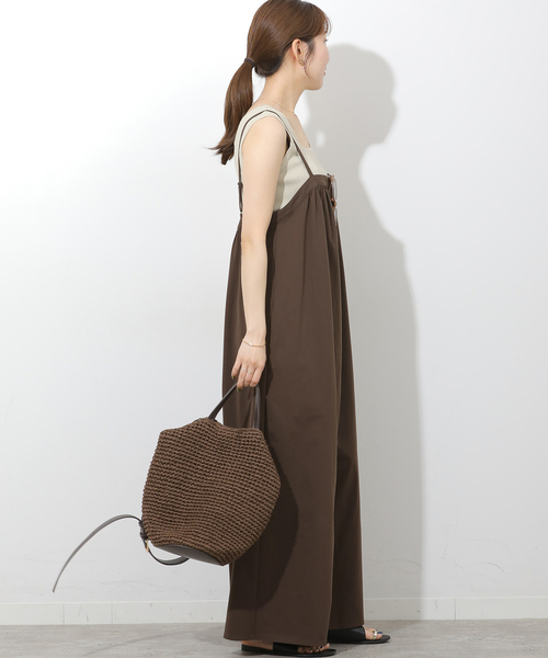 JOURNAL STANDARD relume(ジャーナルスタンダード レリューム)の「ジャージーギャザーサロペット(サロペット/オーバーオール・レディース・ブラック/ブラウン・FREE)」の13枚目の写真