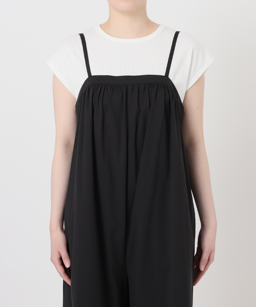 JOURNAL STANDARD relume(ジャーナルスタンダード レリューム)の「ジャージーギャザーサロペット(サロペット/オーバーオール・レディース・ブラック/ブラウン・FREE)」の7枚目の写真