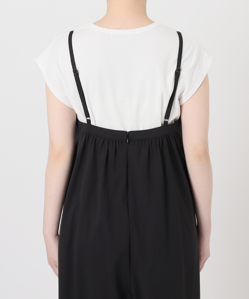 JOURNAL STANDARD relume(ジャーナルスタンダード レリューム)の「ジャージーギャザーサロペット(サロペット/オーバーオール・レディース・ブラック/ブラウン・FREE)」の6枚目の写真