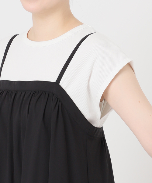 JOURNAL STANDARD relume(ジャーナルスタンダード レリューム)の「ジャージーギャザーサロペット(サロペット/オーバーオール・レディース・ブラック/ブラウン・FREE)」の5枚目の写真