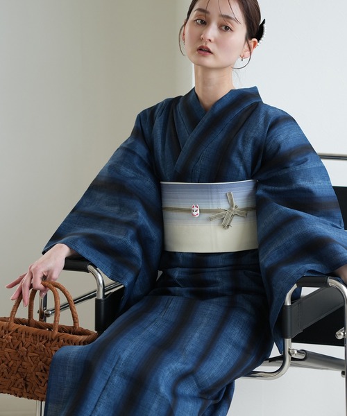 浴衣3点セット 粋モダン 藍階調（浴衣）｜utatane（ウタタネ）の