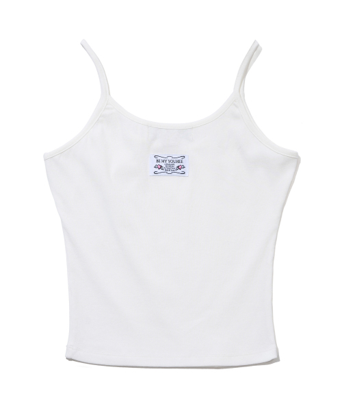 YOUHEE(ユヒ)の「LABEL DETAILED SLEEVELESS_WHITE(Tシャツ/カットソー・レディース・その他・SMALL/MEDIUM)」の5枚目の写真