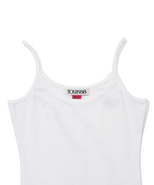 YOUHEE(ユヒ)の「LABEL DETAILED SLEEVELESS_WHITE(Tシャツ/カットソー・レディース・その他・SMALL/MEDIUM)」の4枚目の写真