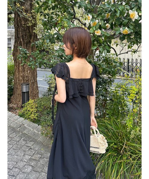 SNIDEL(スナイデル)の「シルキーシフォンレースキャミワンピース(ワンピース・レディース・イエロー/ブラック/ライトブルー・0/1)」の21枚目の写真