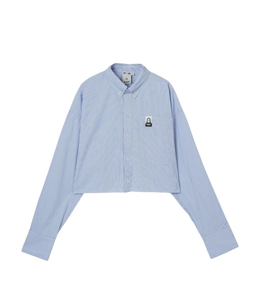 X-girl(エックスガール)の「2P LAYERED L/S SHIRT(シャツ/ブラウス・レディース・ブラック/ライトブルー・S/M)」の3枚目の写真